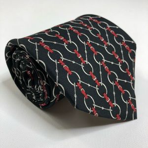 Hermès Paris 100% silk chain tie